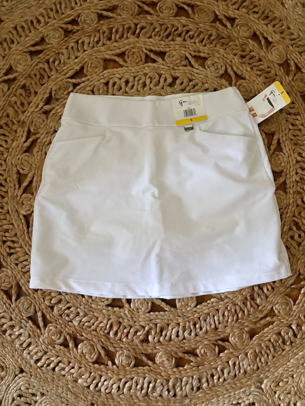 Greg Norman Collection White Mini Golf Skort